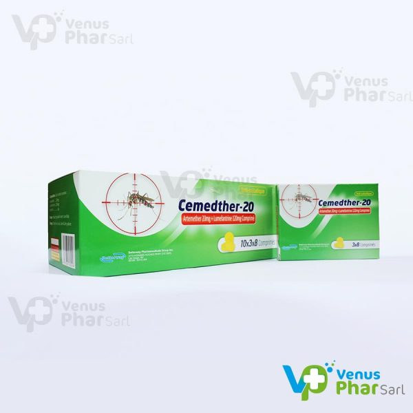 Cemedther-20 Artemether-200mg-+-Lumefatrine 120mg Comprimé