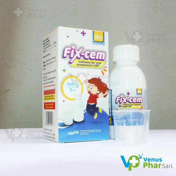 Fix-cem Cefixime for oral-suspension USP 100mg-5ml