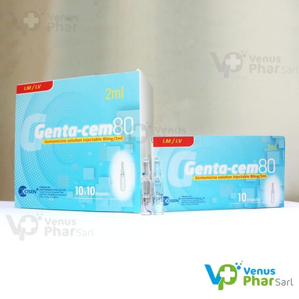 Genta-cem-80 Gentamicine solution injectable 80mg-2ml